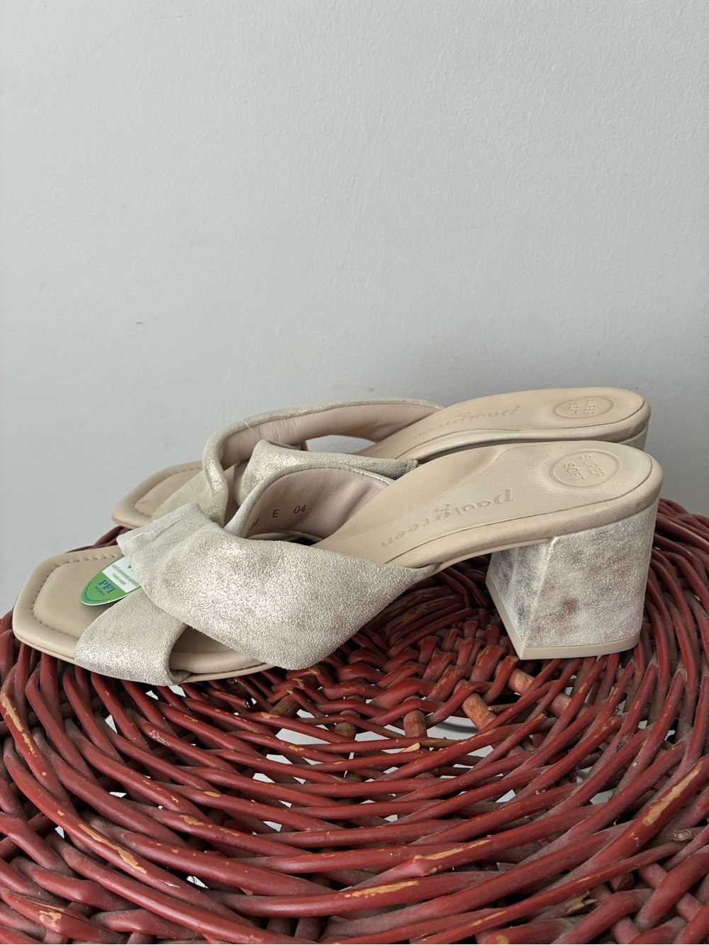 PAUL GREEN Shoes Women’s 6 Neutral Crisscross Slide Sandals NWT